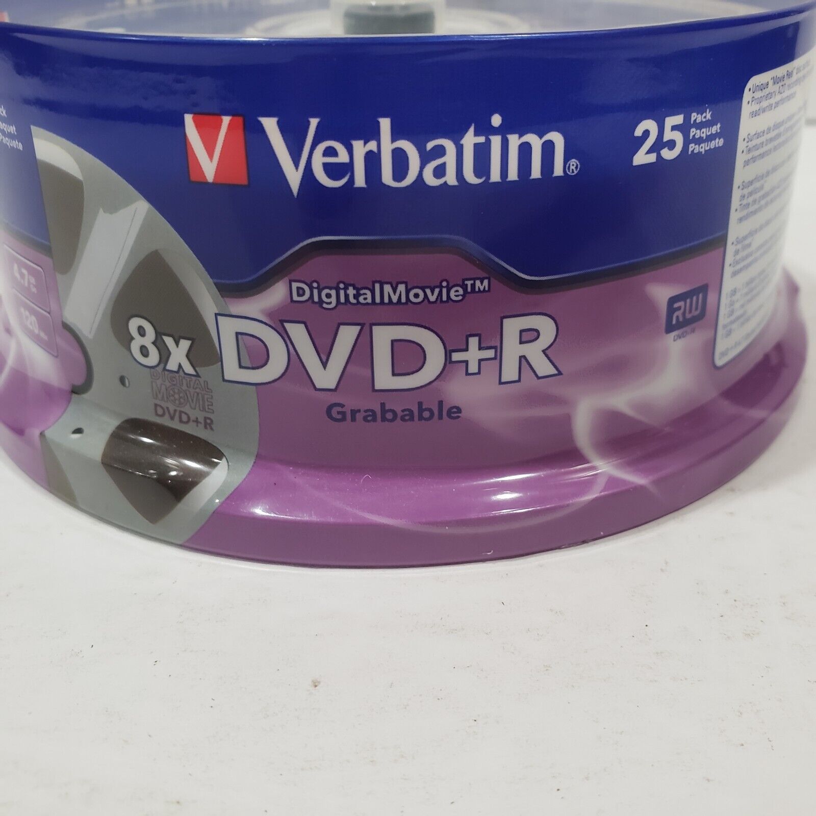 Verbatim ~ Digital Movie DVD-R -25 Pack - 4.7 GB/120 Min/4x  Sealed NEW Verbatim Corporation 94865 - фотография #3