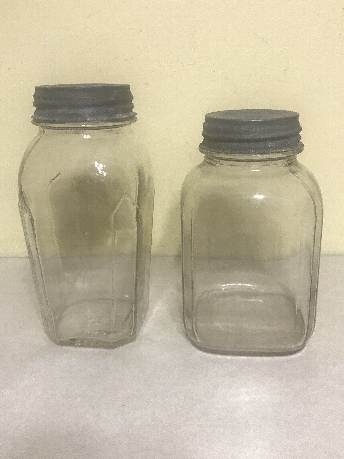 LOT of 2--Vintage BALL Jar with Tin Lid AND Vintage 8047 ATLAS Jar with Tin Lid Ball and Atlas