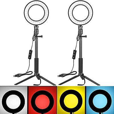 Neewer 2 Pack 6 inch Ring Light Video Lighting Kit with Tripod & Color Filter Neewer 10087054