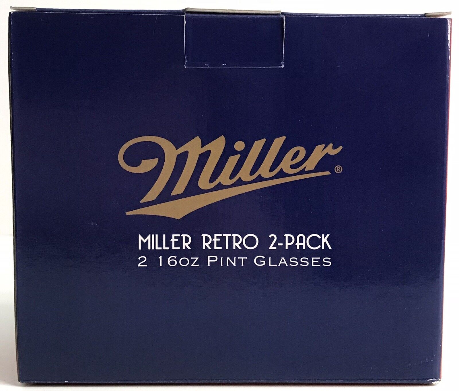 Miller Beer Retro 2 Pack 16oz Pint Glass Set Bar Pub Boelter Brands New Man Cave Miller - фотография #5