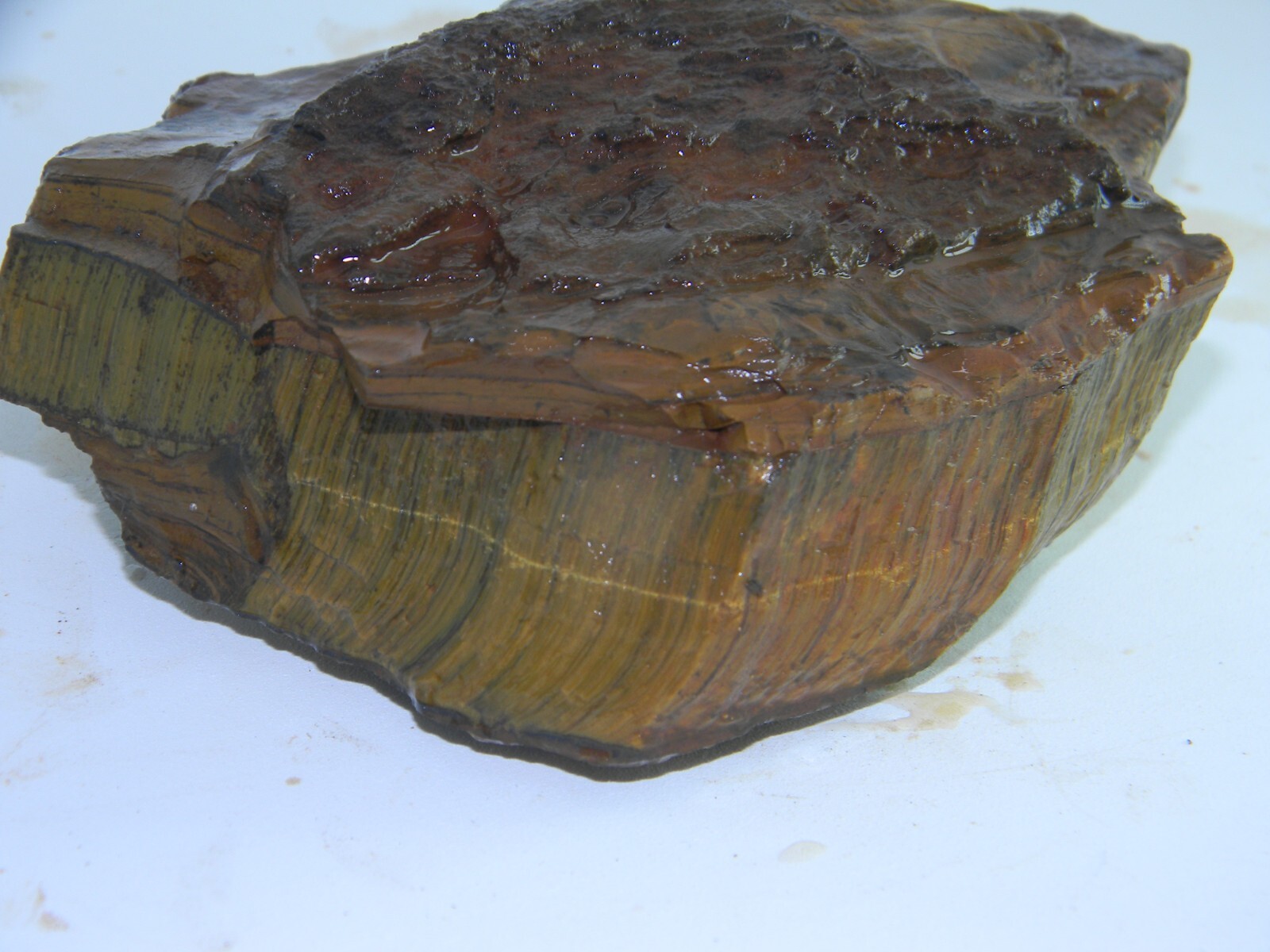 6 lbs Thick Slab Gold Premium Tiger Eye Rough Two Slabs #118 Без бренда - фотография #8