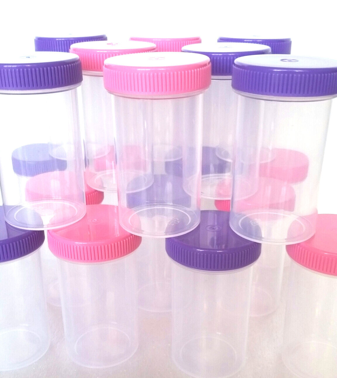 10 Pill Bottle Jars McStuffins Colors Party Favor Candy Container #3814  USA DecoJars 3814