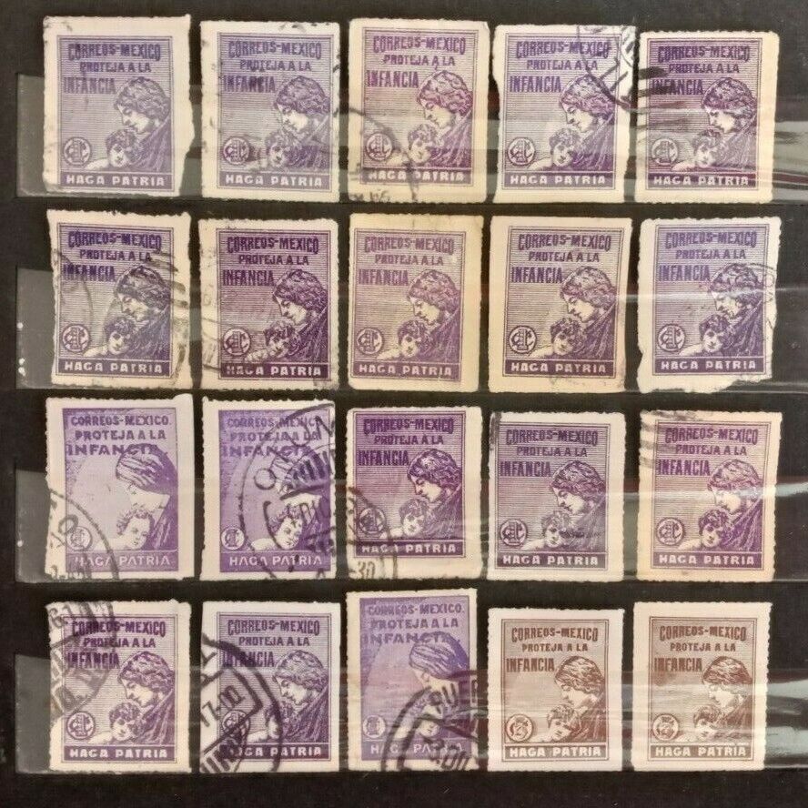 Mexico 1929 20 postal tax Stamps lot mothe & child used as seen combine shipping Без бренда