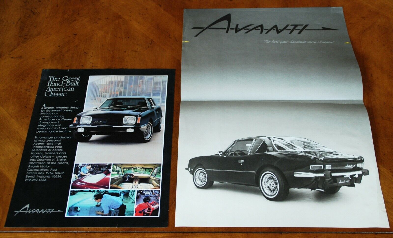 Avanti sales brochures, Prospekte, 1983 Без бренда