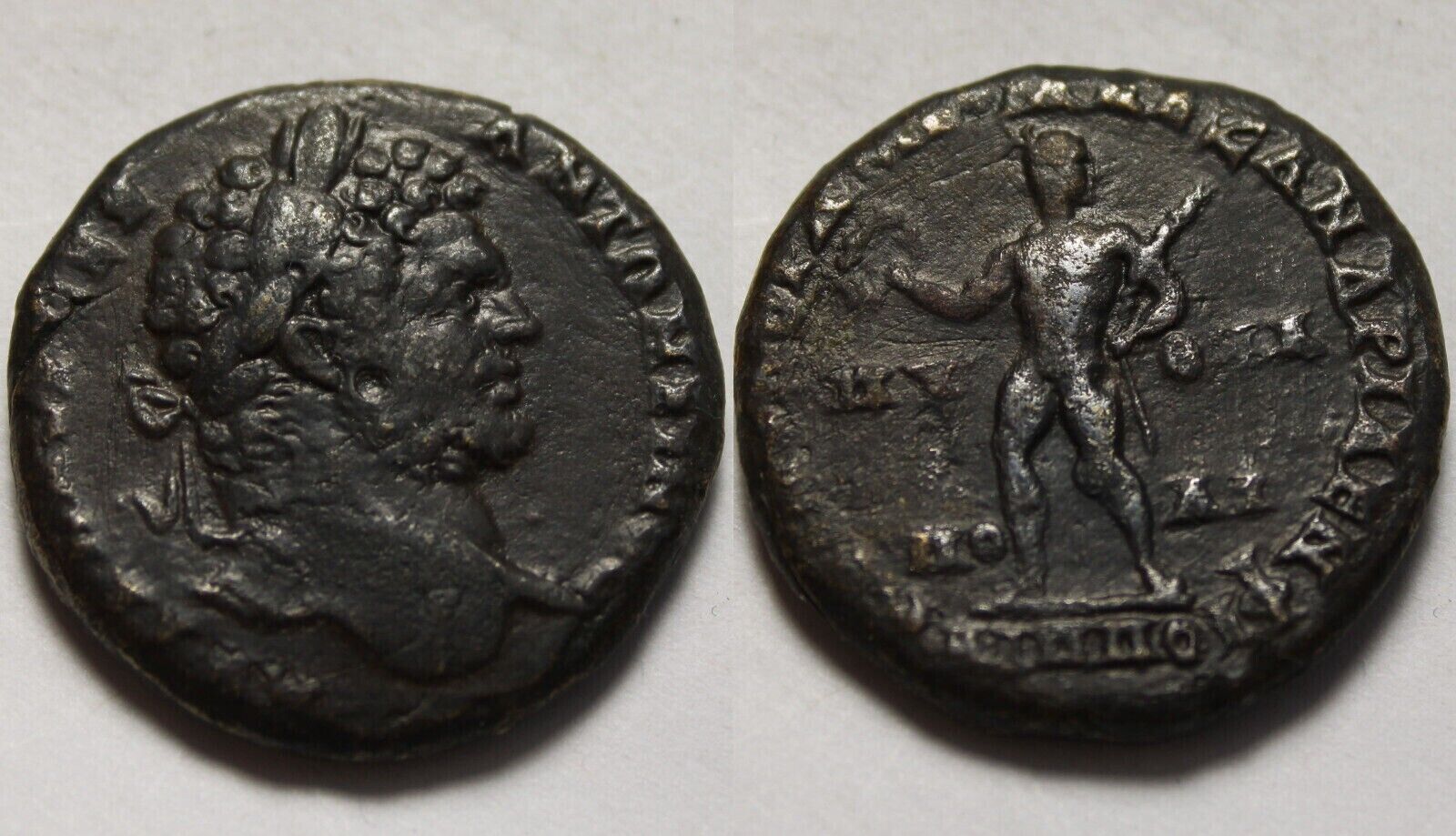 Rare original ancient Roman coin Caracalla Philippopolis Thrace Pythian games Без бренда