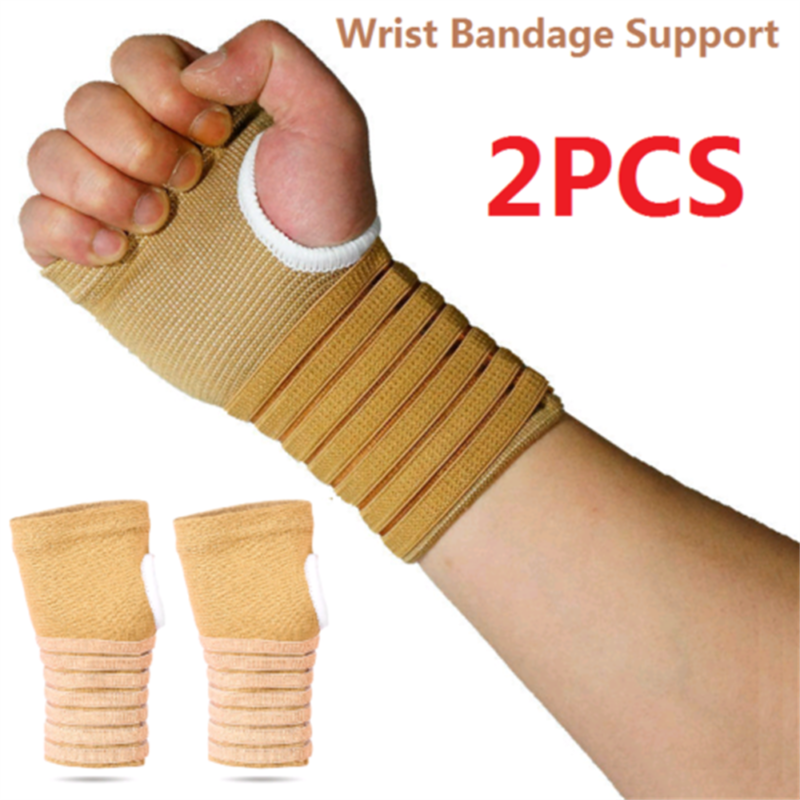 2x Weight Lifting Training Wraps Wrist Support Gym Fitness Cotton Bandage Straps Unbranded Does Not Apply
