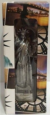6" Silver Statue of Liberty Figurine w.Flag Base and NYC SKYLines from NYC Без бренда - фотография #4