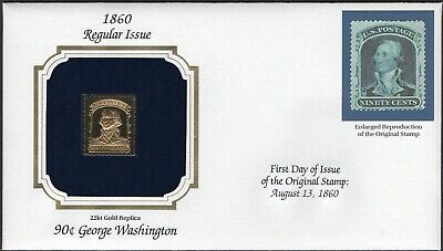 1860 Regular Issue U.S Golden Replicas of Classic Stamps. Set of 3 Без бренда - фотография #3