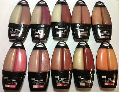 50 X L'Oreal HiP Color Presso Lip Gloss ASSORTED 10 COLORS NEW. L'Oréal 050
