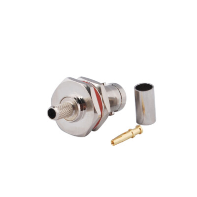 5-pack BNC Female Bulkhead Crimp Connector for RG58 LMR-195 RG400 RG142 Cable Bingfu B01-BOL19-41BS00x5 - фотография #3