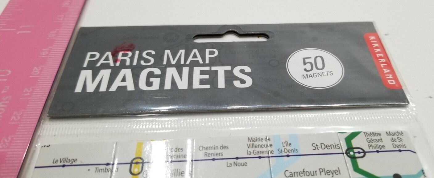 New Map Of Paris 50 Magnets. Louvre Opera Museum Les Train Saint Champs Orsay La Без бренда - фотография #3