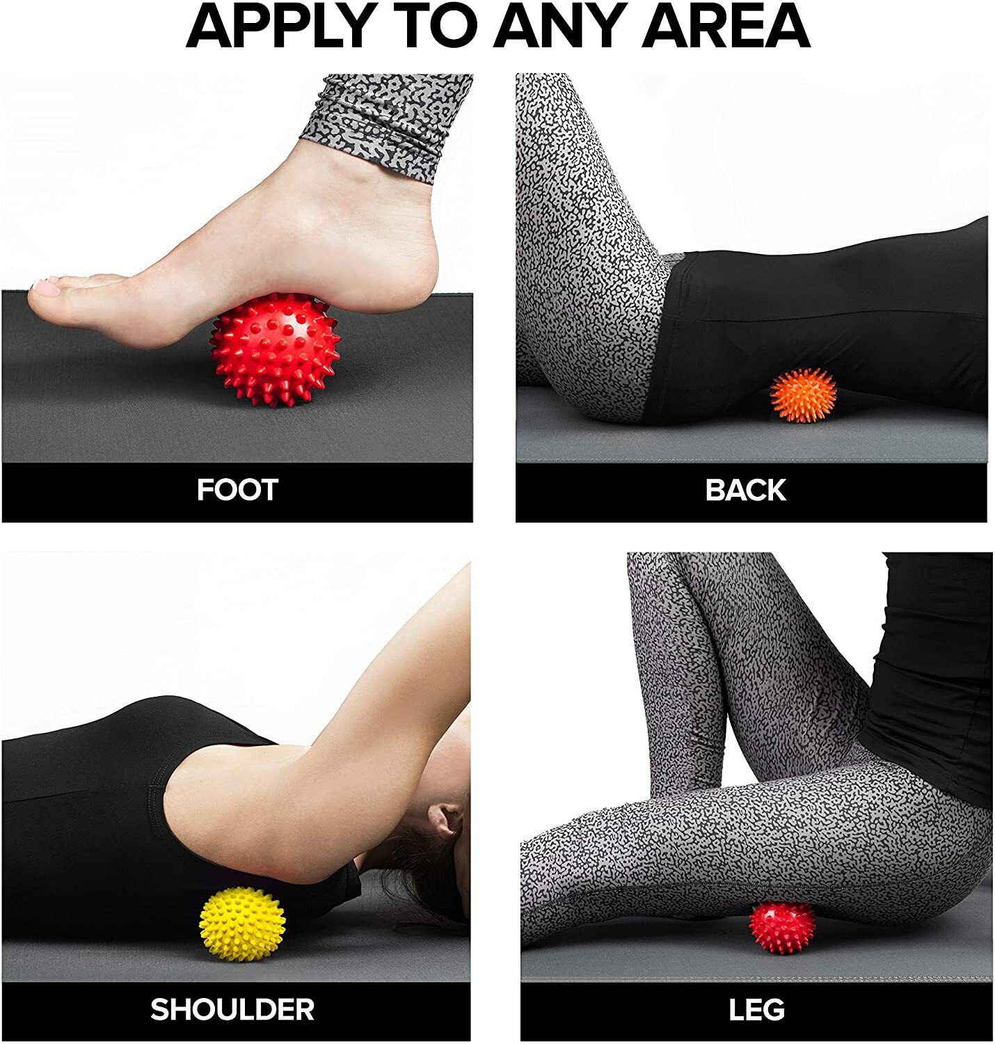 Foot Massager Roller Spiky Balls Therapy Massage Muscle Pain Relief Sport Tools NURSAL HPC0059 - фотография #11