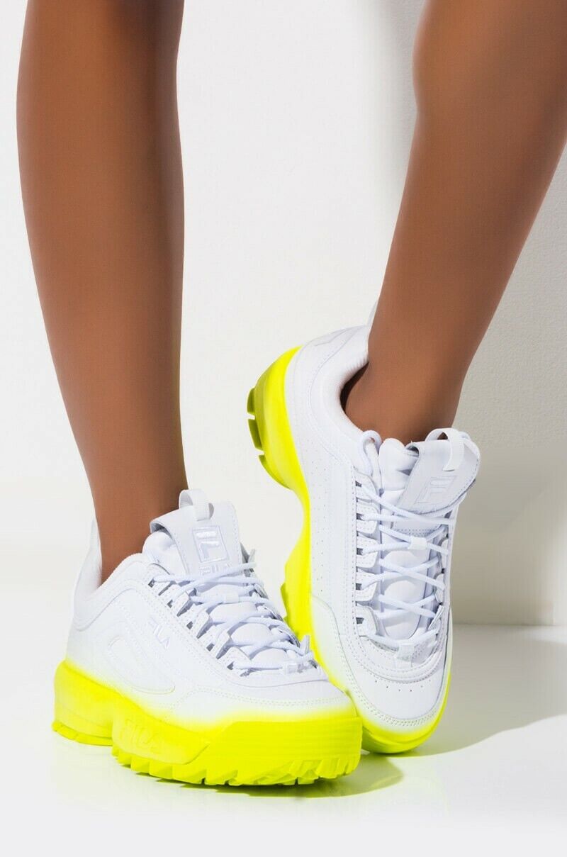 FILA Disruptor II Premium brights fade women's Sneakers WHITE FILA FILA Disruptor II - фотография #5
