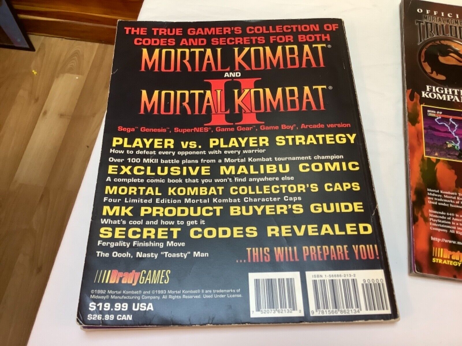 Vintage Mortal Kombat Super Book1994, Mortal Kombat Fighters Kompanion 1996, Mor Midway - фотография #10