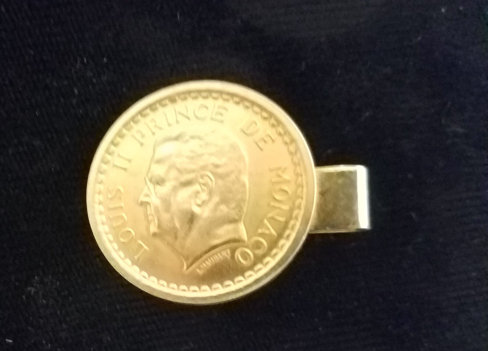 Monaco Coin Tie Clip. 2 Francs, Prince Louis II Без бренда