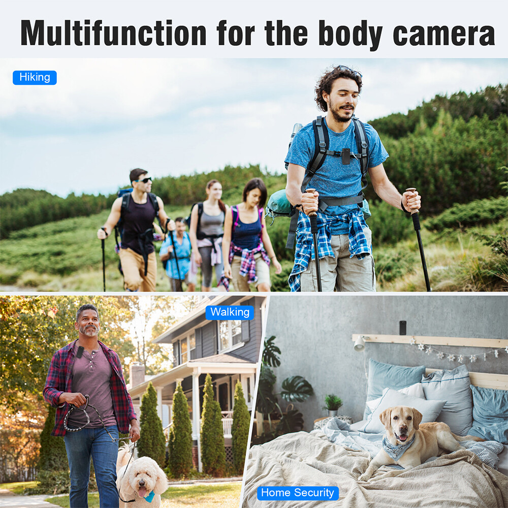 WiFi Video Recorder DVR IR Night 1080P HD Cams Camcorder Mini Body Police Camera Unbranded Camcorder - фотография #11