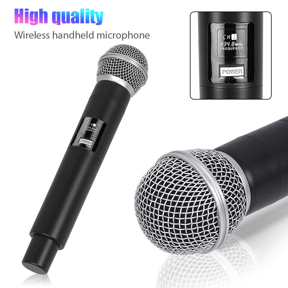 2 Channel UHF Wireless Dual Microphone Cordless Handheld Mic System Household US Unbranded / - фотография #7