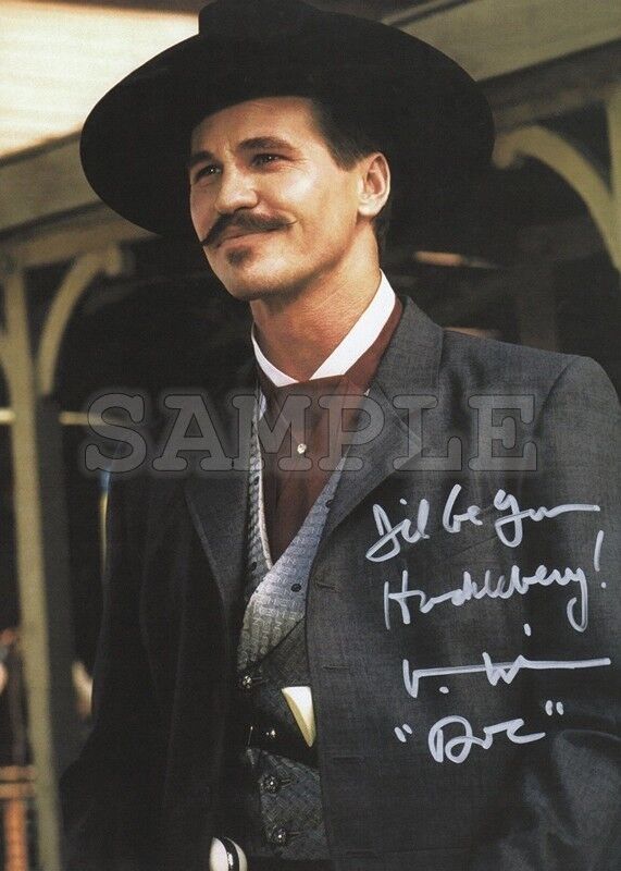 Val Kilmer signed 8x10 Autograph Photo RP - Tombstone Doc Holiday - Free Shippin Без бренда