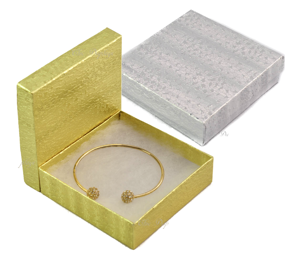 80pc Gift Boxes Gold Jewelry Boxes Cotton Filled Jewelry Box Gold & Silver Boxes Unbranded