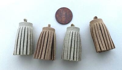1.25 Inch Tans Faux Leather Suede Tassels 4 Unbranded