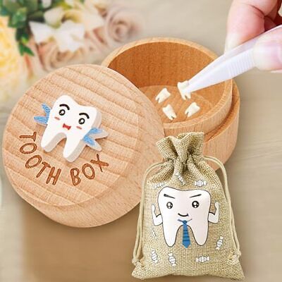 Tooth Fairy Box 3D Carved Baby Tooth Fairy Tooth Holder Wooden Baby Tooth Boy Does not apply Does Not Apply - фотография #7
