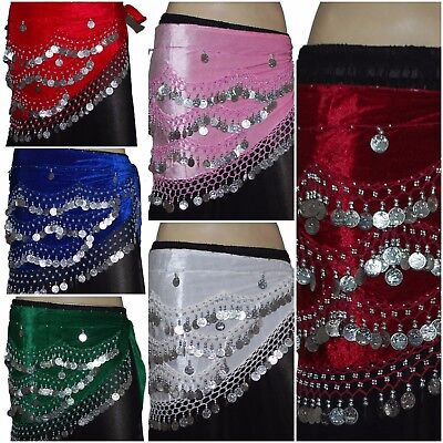 WHOLESALE 10 PCS HIP SCARVES BELLY DANCING JINGLY STRETCH VELVET CROACHET COIN Unbranded Does Not Apply - фотография #2