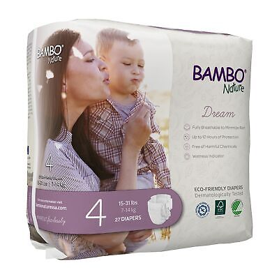 Bambo Nature Baby Baby Diaper Size 4 15 to 31 lbs. 1000016926 81 Ct Bambo Nature 1000016926 - фотография #3