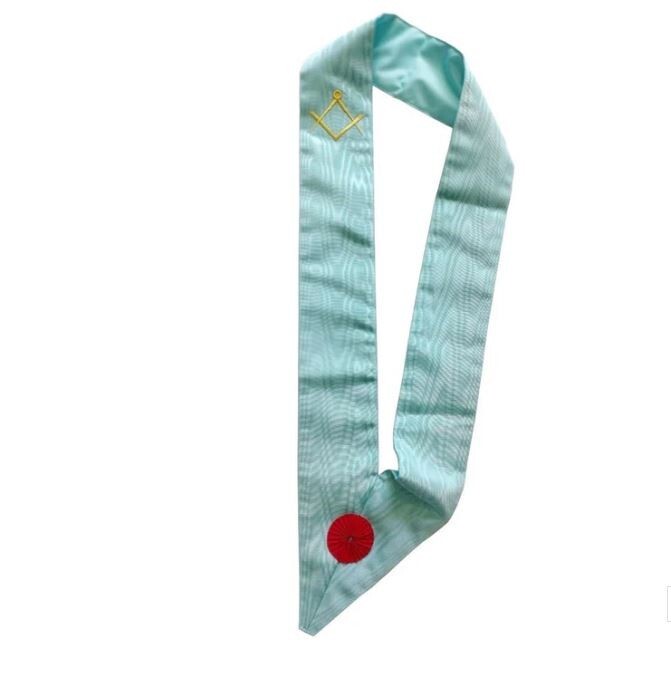 MASONIC FRENCH SASH - SKY BLUE WITH ROSETTE Без бренда
