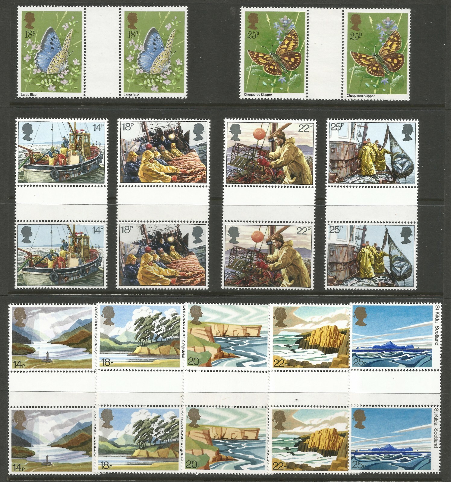 GREAT BRITAIN,1977-1981, SELECTION OF 12 SETS IN PAIRS, MNH** Без бренда - фотография #2