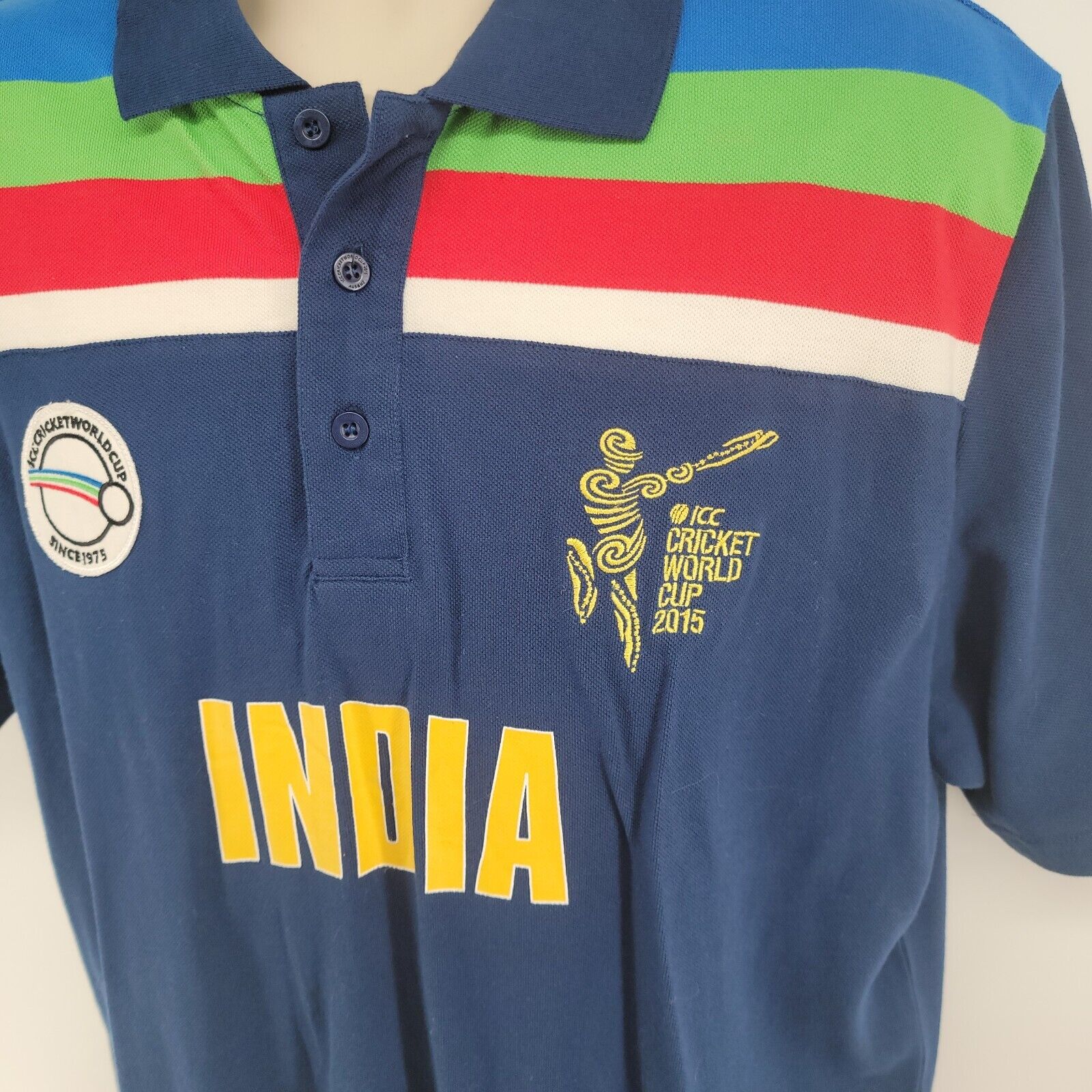 ICC Cricket World Cup 2015 India Jersey Polo Shirt Mens 2XL ICC Cricket World Cup CWC12398 - фотография #6