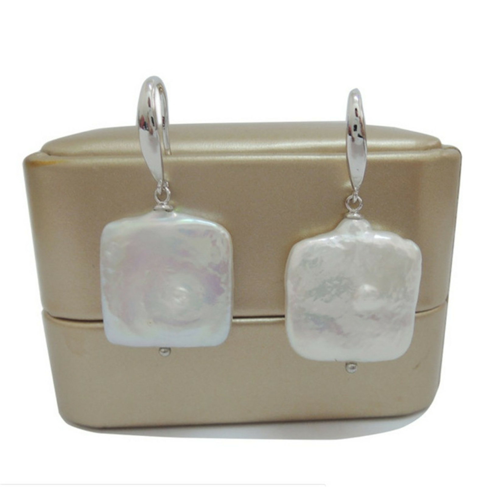 15-20mm Natural White Baroque Pearl earrings contracted dangler delicate simple Unbranded 3 - фотография #2
