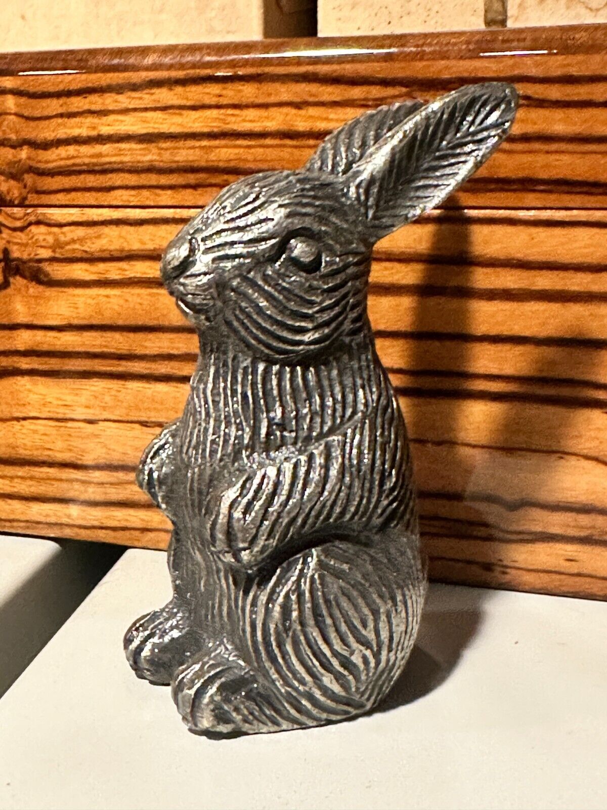 NEW Set of Pewter Silver Pier 1 Easter Bunny Salt / Pepper Shakers Pier 1 - фотография #5