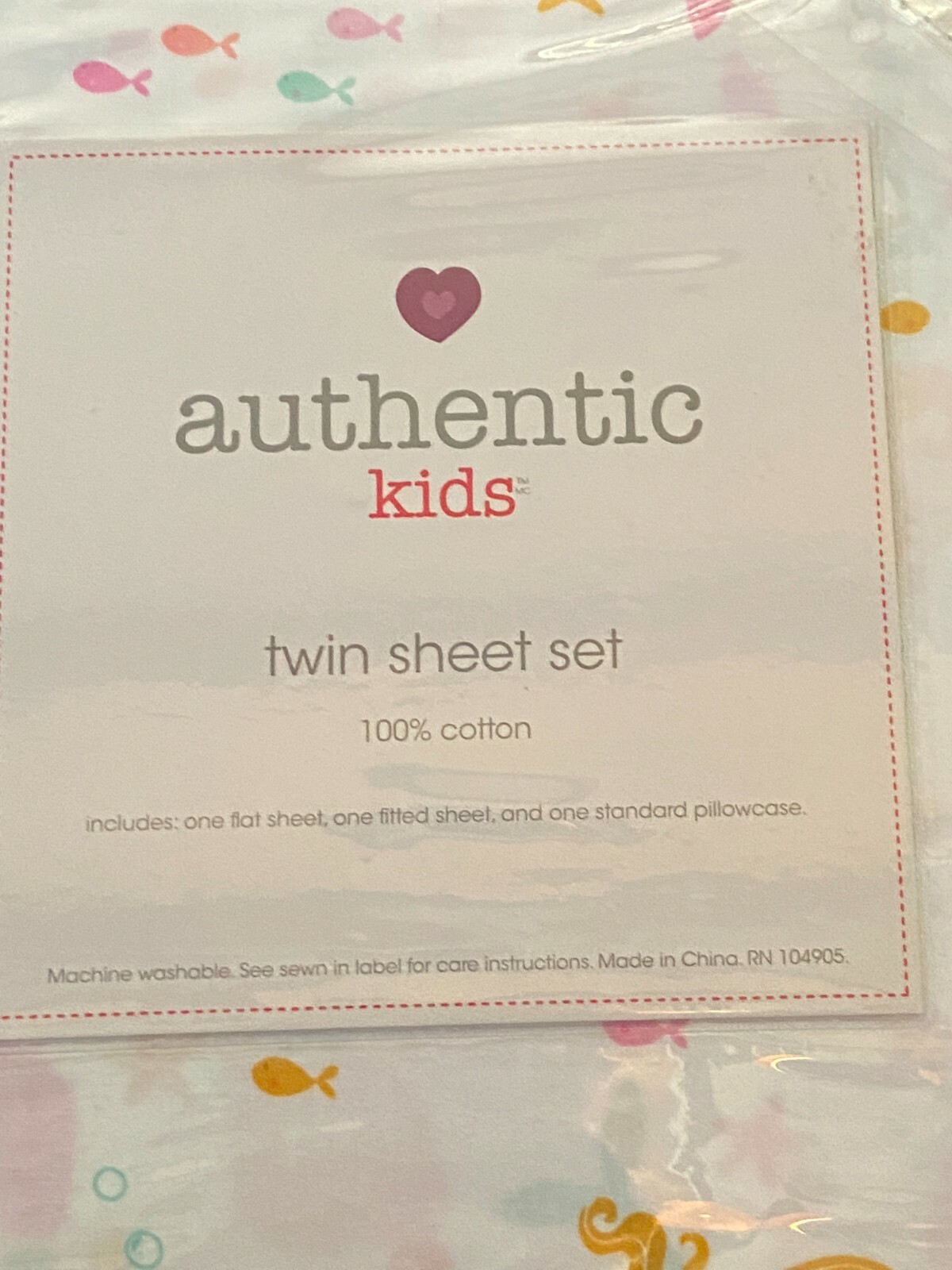AUTHENTIC KIDS MERMAIDS TWIN SHEET SET TEAL PINK YELLOW WHITE 3PC NIP White Mermaid - фотография #3