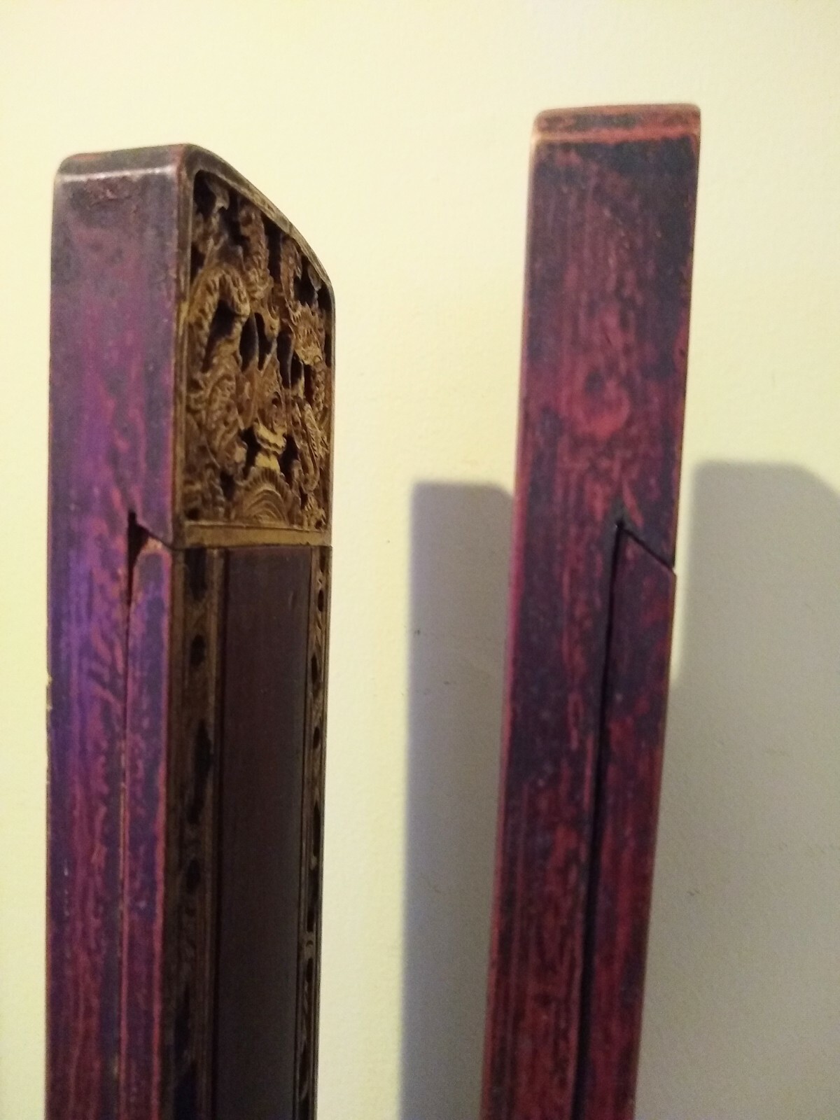 Pair of Antique Wooden Ancestral Tablets - CHINA - Qing Dynasty Без бренда - фотография #7