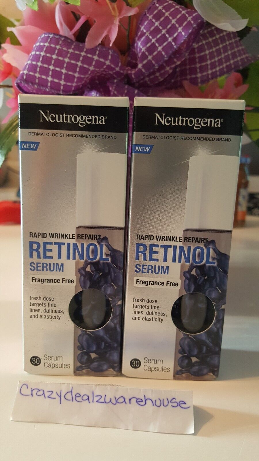 ~Lot 2 ~Neutrogena Rapid Wrinkle Repair Retinol Serum ~ 60 Capsules Total!! Без бренда
