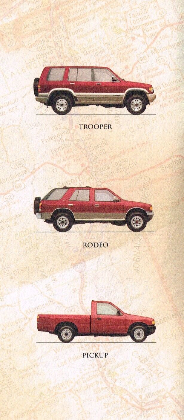 1995 ISUZU Brochure/Catalog: TROOPER, PickUp Truck, RODEO, 4WD Pick Up, Limited, Без бренда - фотография #2