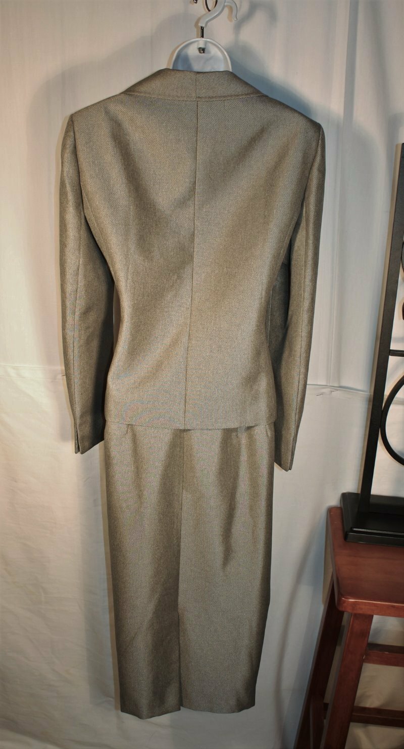 WOMENS GORGEOUS GOLD W/GREEN UNDERTONES SKIRT SUIT by LeSuit SIZE 12 Le Suit Does Not Apply - фотография #5