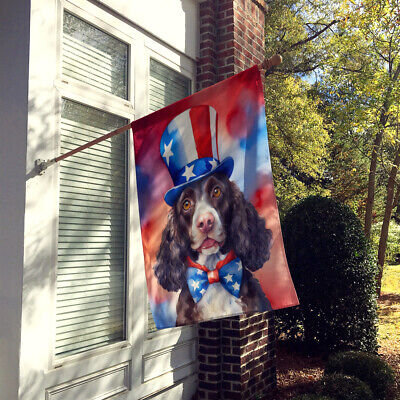 American Water Spaniel Patriotic American Flag Canvas House Size DAC5643CHF Без бренда - фотография #2