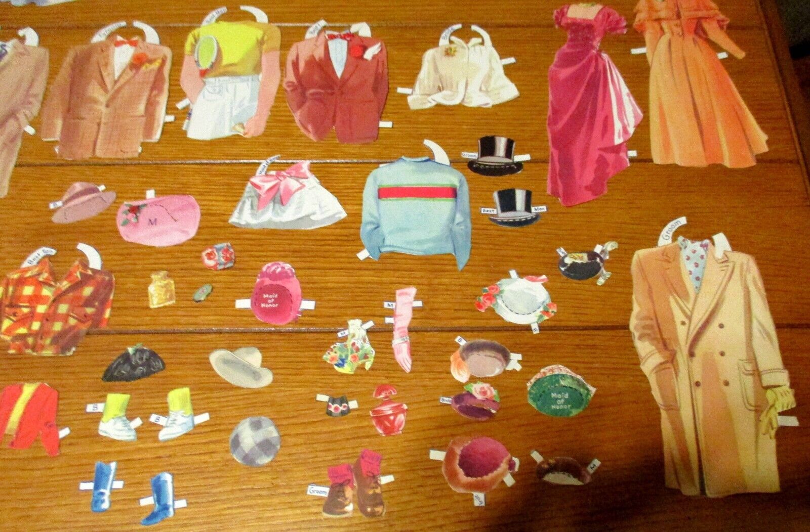 Vintage Paper Wedding Doll and Outfit Lot (30) W/6 Dolls & 24 Outfits   #20 Unbranded - фотография #5