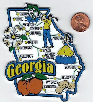 GEORGIA and FLORIDA JUMBO   STATE  MAP  MAGNET 7 COLOR   NEW USA  2 MAGNETS   Без бренда - фотография #3