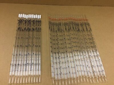 Assorted Brand and Size Glass Serological Disposable Pipettes Lot of 30 Assorted Does Not Apply