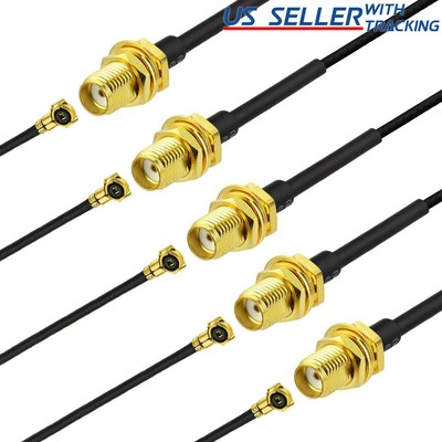5pcs 6" U.FL / IPX to SMA Female Antenna WiFi Pigtail Cable ufl ipex Mini PCI JacobsParts PIGTAIL-A
