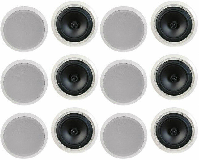 NEW (12) 8" Ceiling In-wall Speakers.Contractor Business Lot.Stereo Flush Mount custom audio 8in.eight inch.commerical.8inc.altavoz