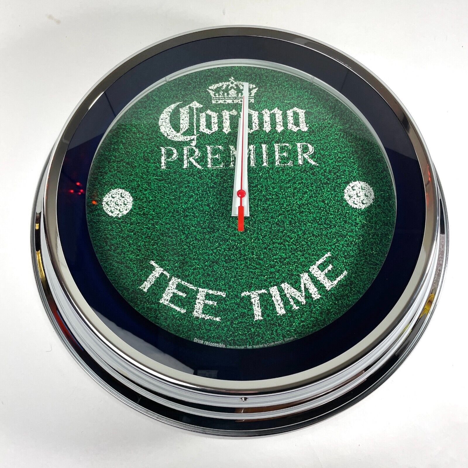 Corona Premier Beer Tee Time Golf Wall Clock Neon Light 16" Brand New Corona Premier - фотография #7