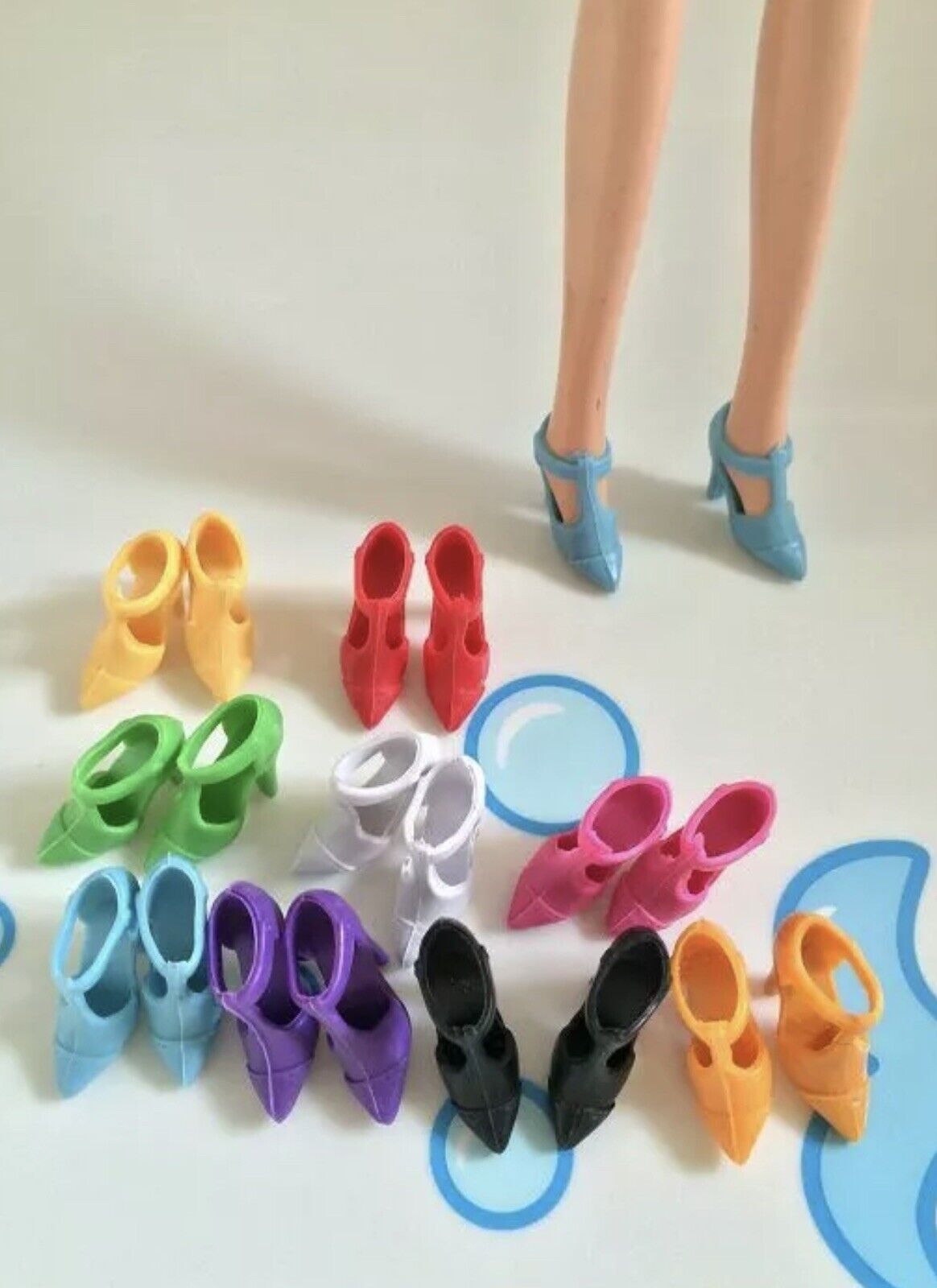 40 Pairs 7 colour High Heel  pliable silicone Shoes for11.5" (30CM) Doll F5 Unbranded