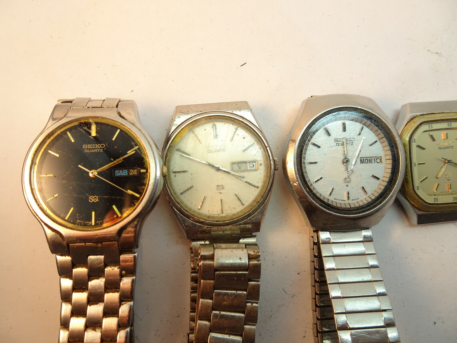 SEIKO QUARTZ LOT OF 6 WATCHES FOR RESTORATION OR PARTS. ALL NEED CLEANING REPAIR Seiko - фотография #2