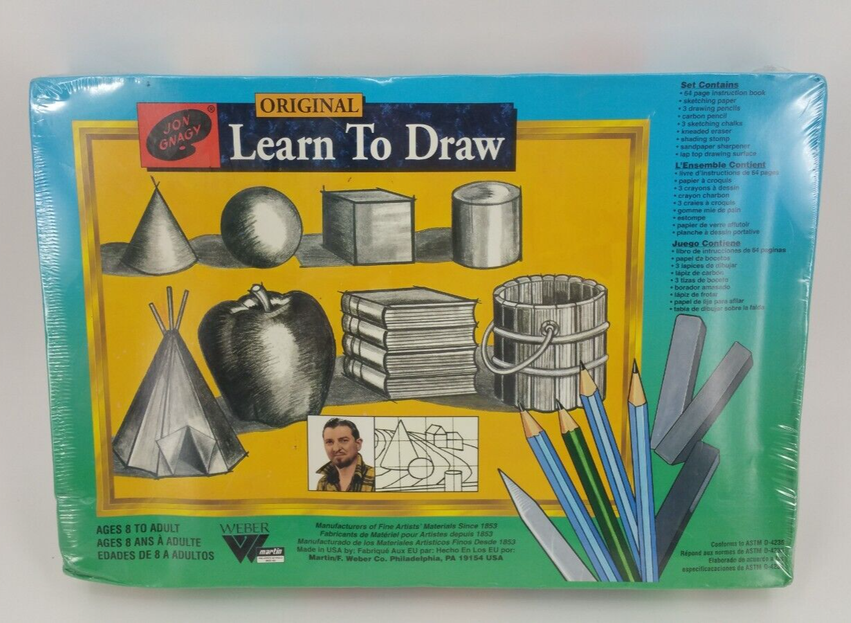 NEW SEALED Vtg Jon Gnagy Original Learn To Draw Art Set Kit 73129 Weber Martin Weber