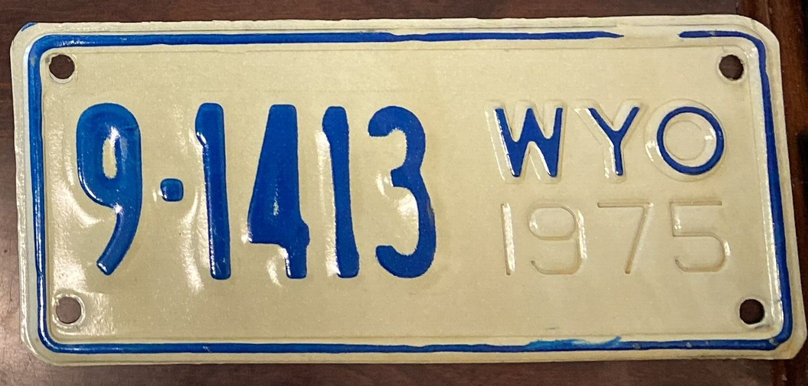 1975 Wyoming Motorcycle License Plate Без бренда