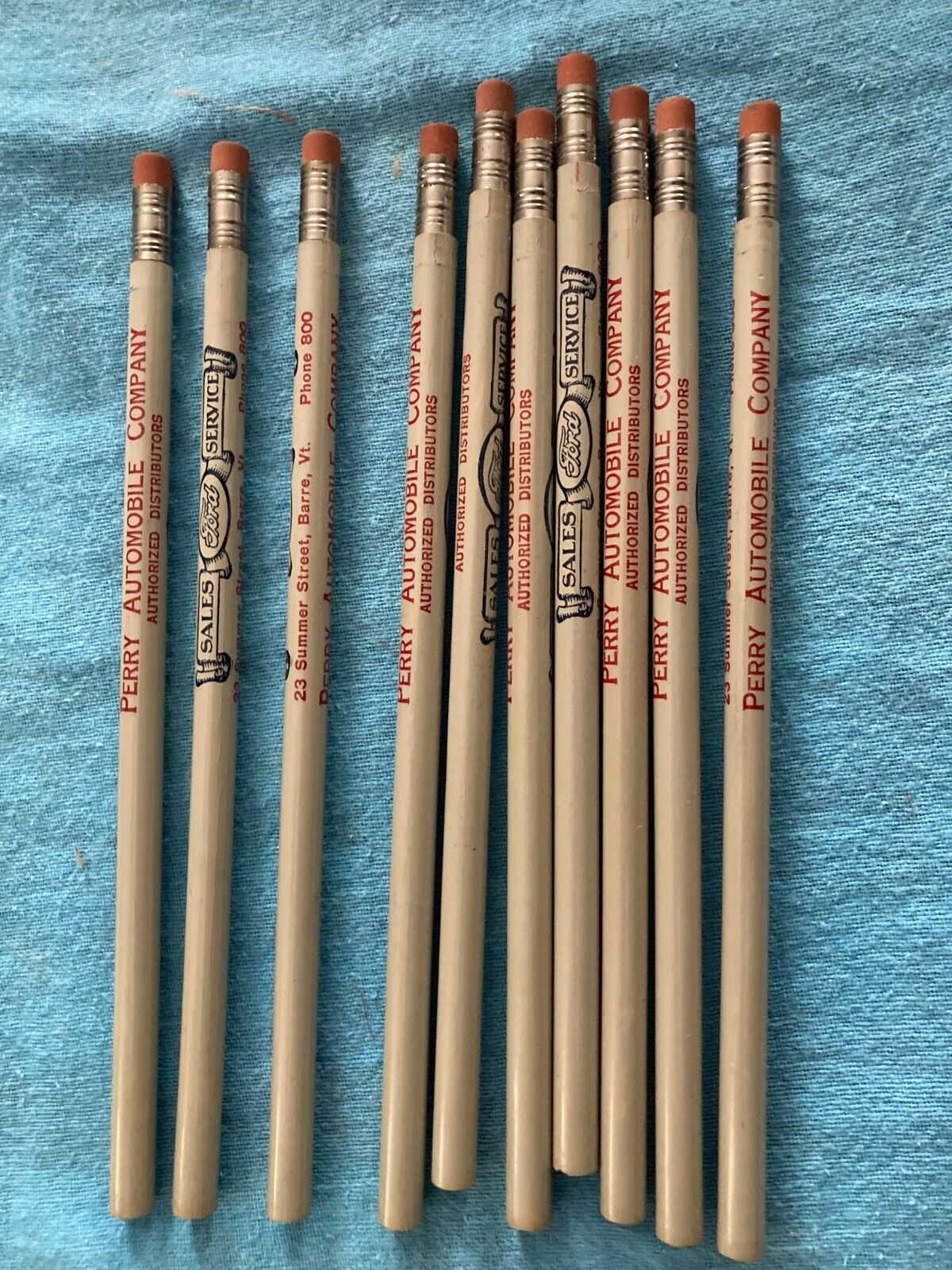 14 Vintage Advertising Pencils Lot. New Old Stock 1940-50s Barre VT and Dover NH Без бренда