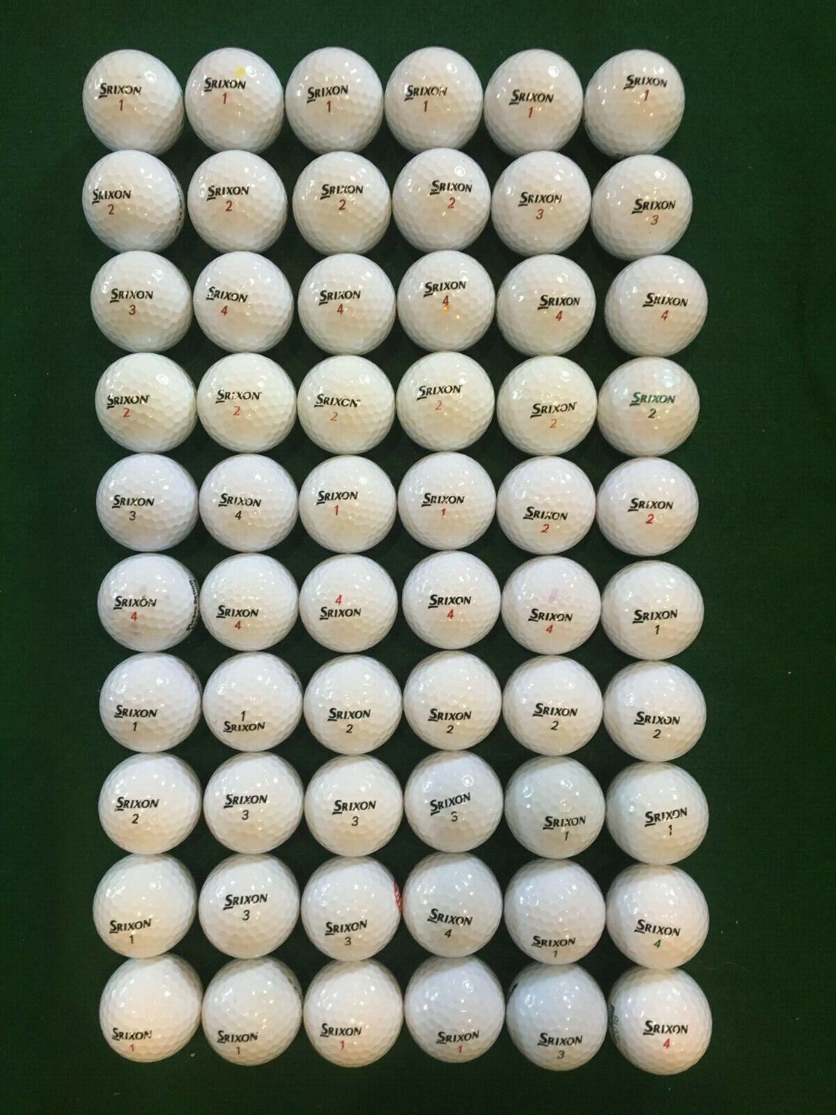 60 SRIXON  Z-STAR XV, TRIPSPEED TOUR & OTHERS 5A MINT RECYCLED GOLF BALLS Srixon Z-STAR XV, TRIPSPEED & OTHERS